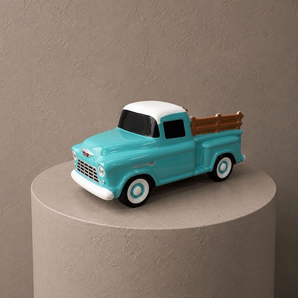 1955 Chevrolet GM Chevy 3100 Ceramic Pick-up Truck Teleflora Green Planter Retro
